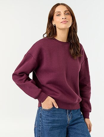 Effen sweater van warme joggingstof