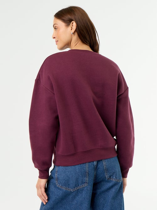 Effen sweater van warme joggingstof - Kiabi