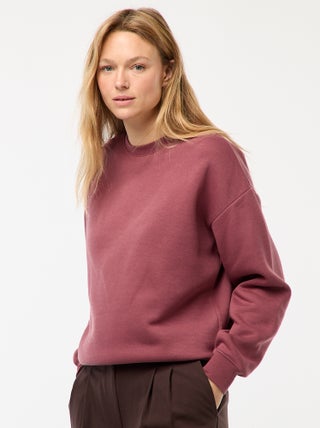 Effen sweater van warme joggingstof