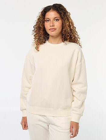Effen sweater van warme joggingstof