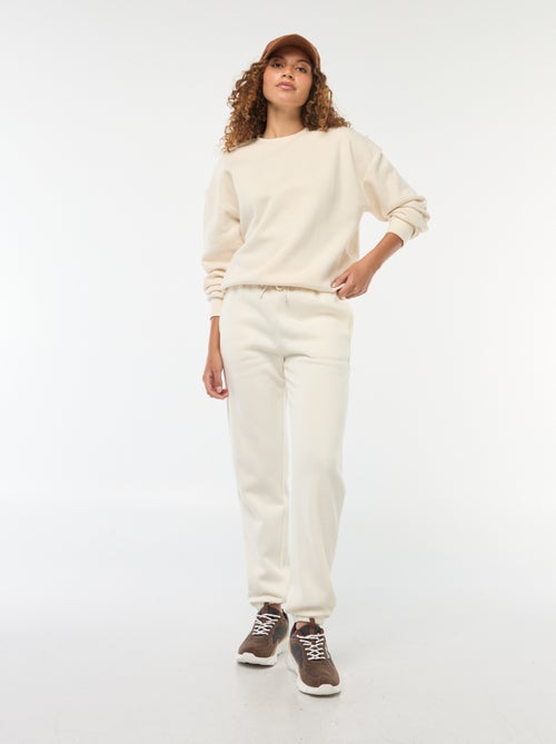 Effen sweater van warme joggingstof - Kiabi