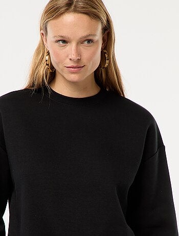 Effen sweater van warme joggingstof