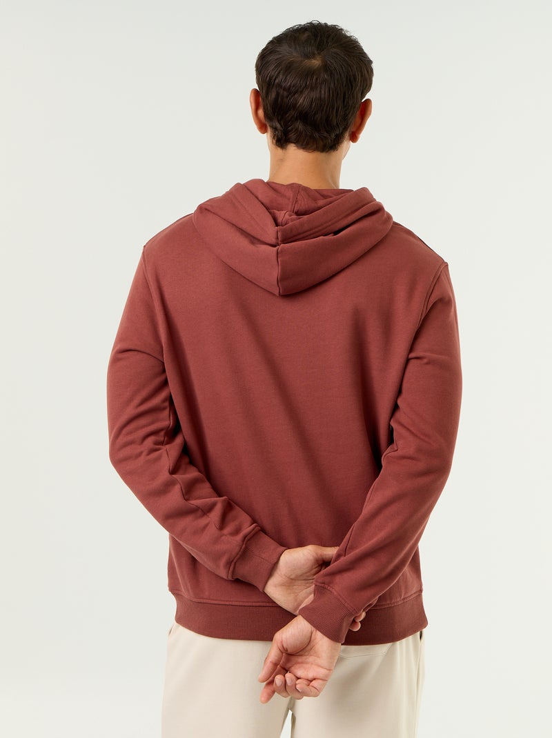 Effen sweatshirt met capuchon Bruin - Kiabi