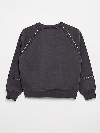 Effen sweatshirt met studs