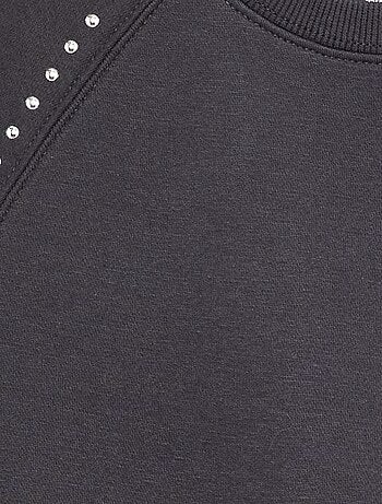 Effen sweatshirt met studs