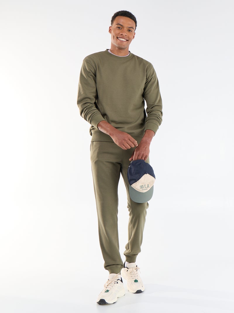 Effen sweatshirt van French Terry Kaki - Kiabi