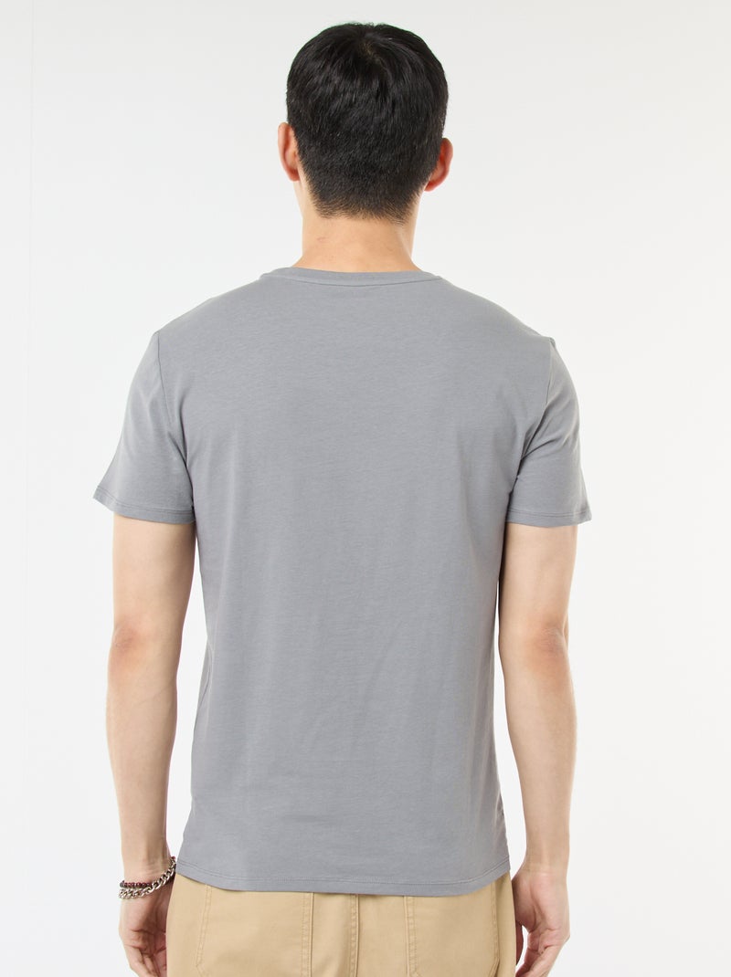 Effen T-shirt - Slim-fit Grijs - Kiabi