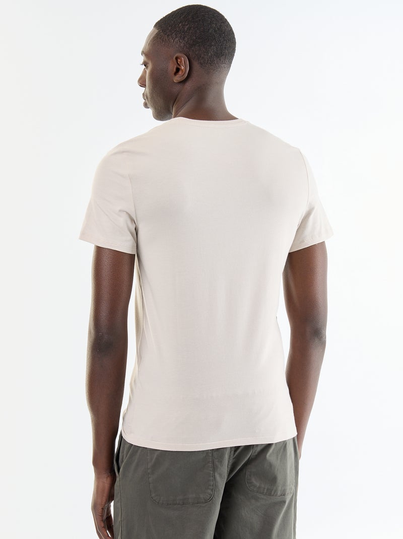 Effen T-shirt - Slim-fit Grijs - Kiabi