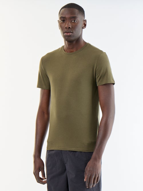 Effen T-shirt - Slim-fit - Kiabi Effen T-shirt - Slim-fit - Kiabi