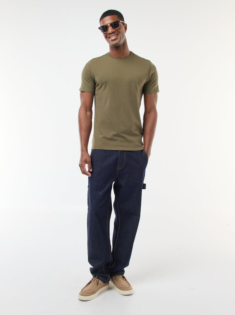 Effen T-shirt - Slim-fit KAKI - Kiabi