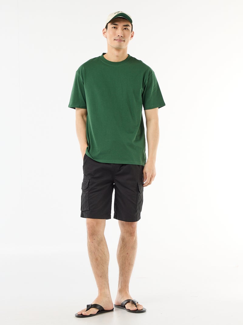 Effen T-shirt Comfort fit / Oversized Groen - Kiabi