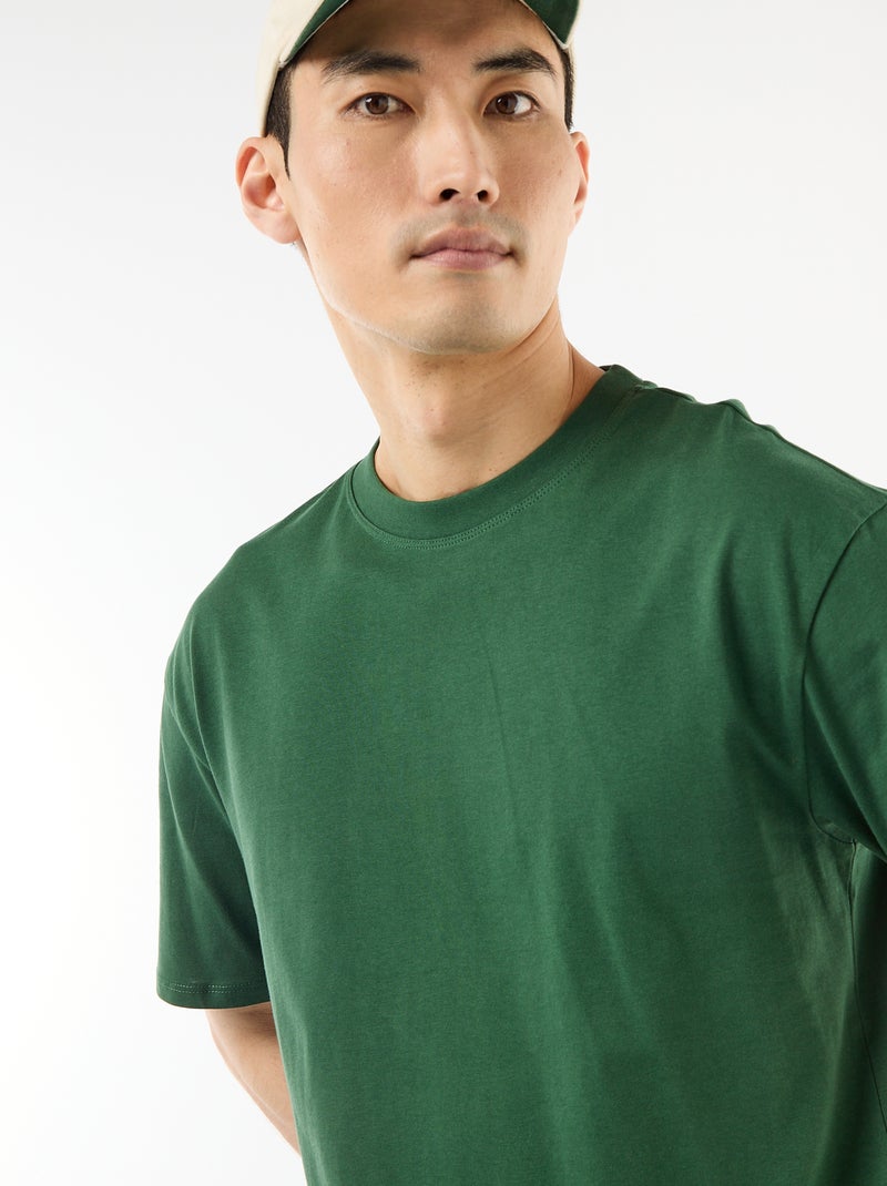 Effen T-shirt Comfort fit / Oversized Groen - Kiabi