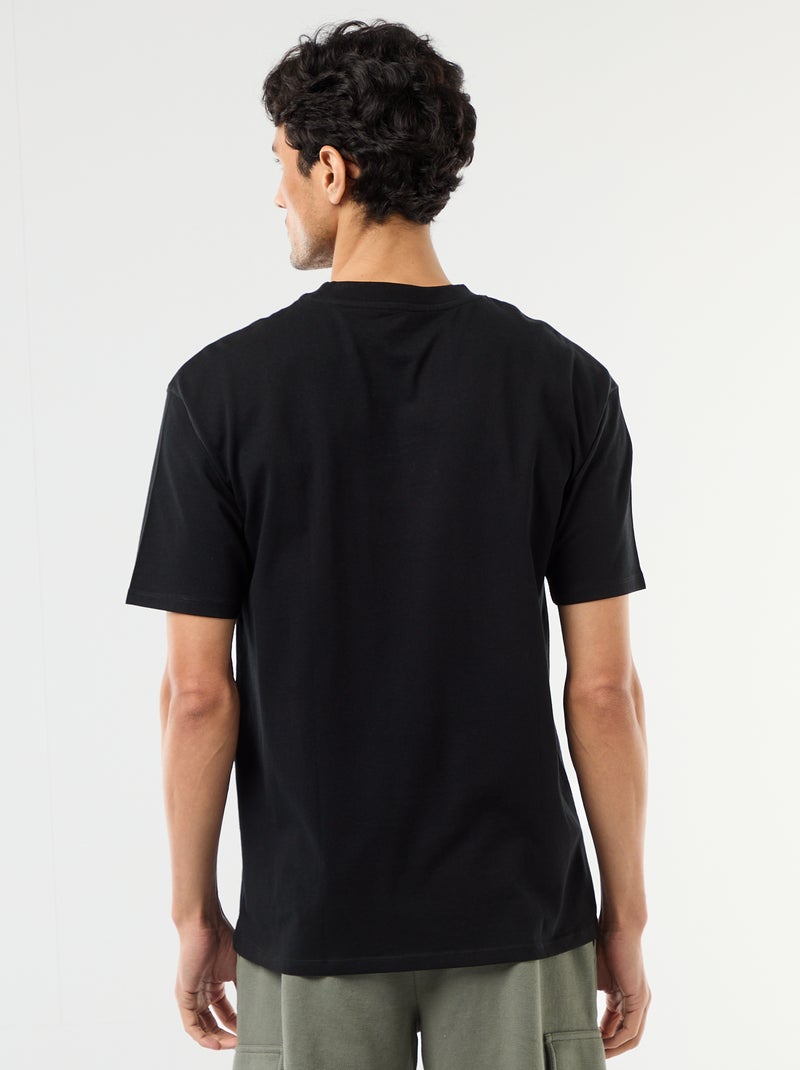 Effen T-shirt Comfort fit / Oversized Zwart - Kiabi