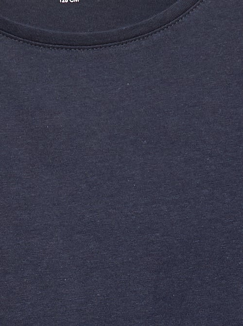 Effen T-shirt met aangerimpelde schouders - Kiabi