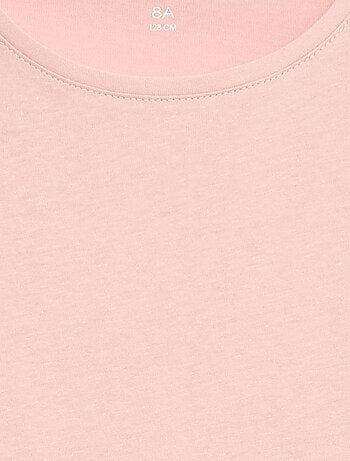 Effen T-shirt met aangerimpelde schouders