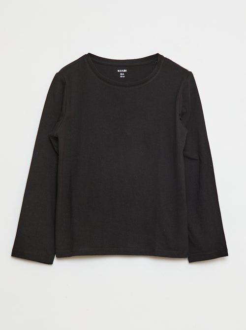 Effen T-shirt met aangerimpelde schouders - Kiabi