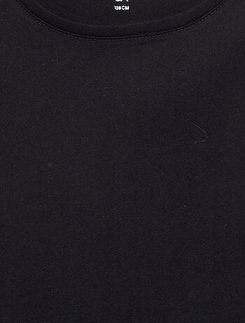 Effen T-shirt met aangerimpelde schouders