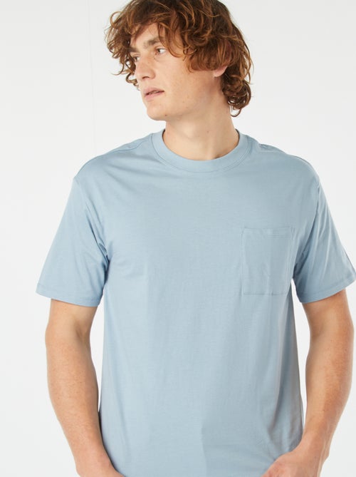 Effen T-shirt met borstzak - Kiabi