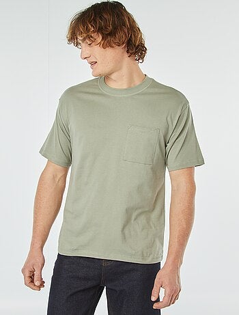 Effen T-shirt met borstzak