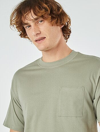 Effen T-shirt met borstzak