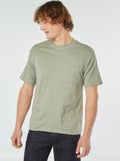 Effen T-shirt met borstzak GROEN - Kiabi