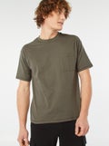 Effen T-shirt met borstzak KAKI - Kiabi