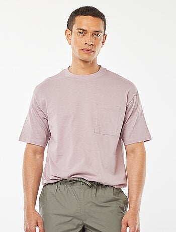 Effen T-shirt met borstzak