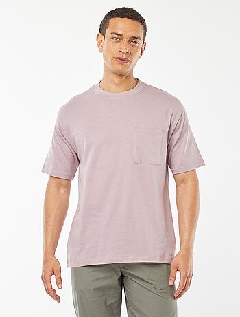 Effen T-shirt met borstzak