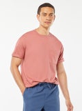 Effen T-shirt met borstzak ROSE - Kiabi