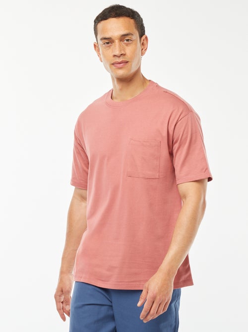 Effen T-shirt met borstzak - Kiabi