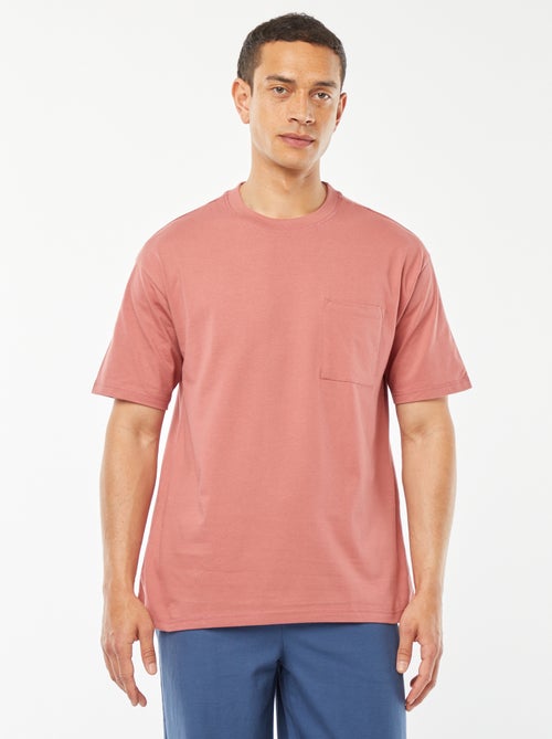 Effen T-shirt met borstzak - Kiabi