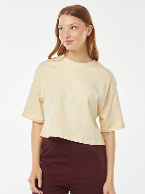 Effen T-shirt met korte mouw - Kiabi