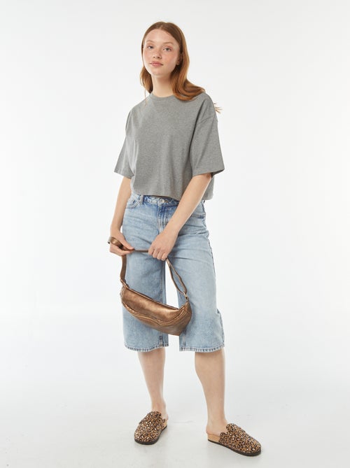 Effen T-shirt met korte mouw - Kiabi