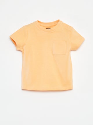 Effen T-shirt met korte mouw