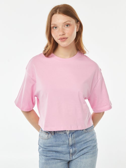 Effen T-shirt met korte mouw - Kiabi
