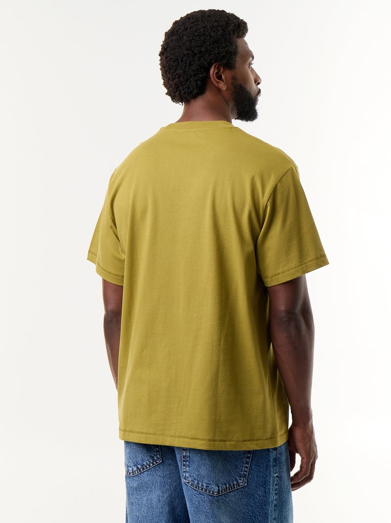 Effen T-shirt met korte mouwen Comfort fit-model - Kiabi Groen - Kiabi