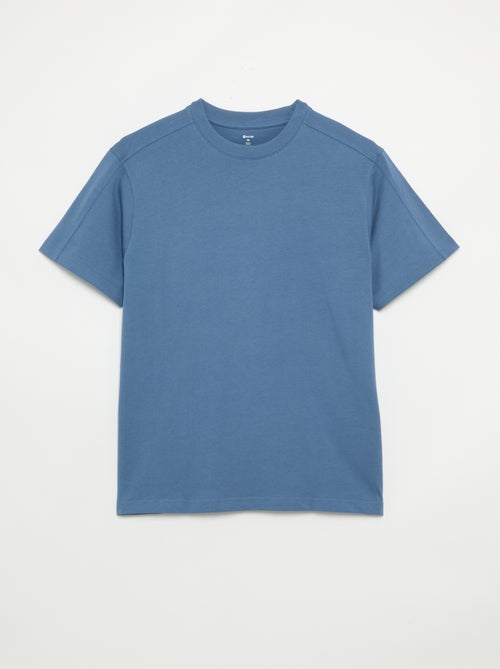 Effen T-shirt met korte mouwen, comfort fit/oversized - Kiabi