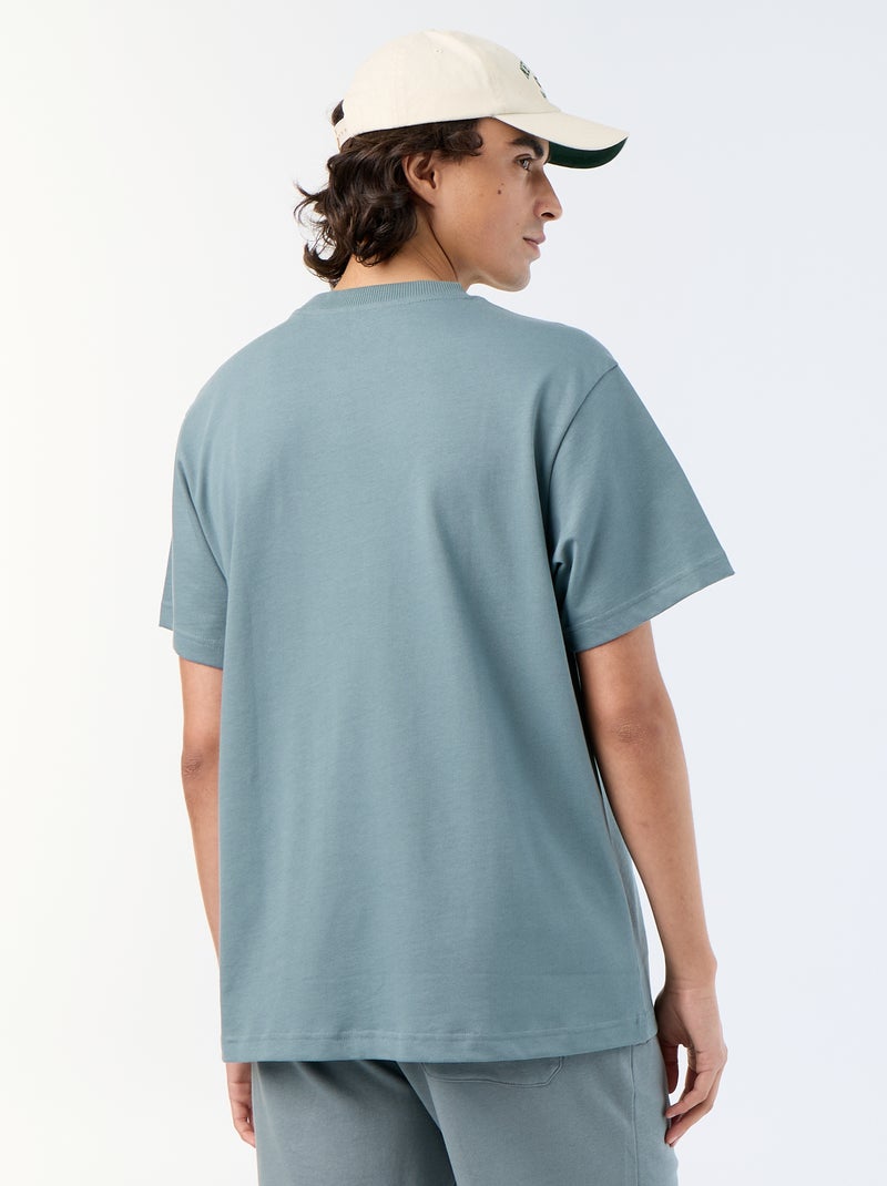 Effen T-shirt met korte mouwen, comfort fit/oversized Blauw - Kiabi