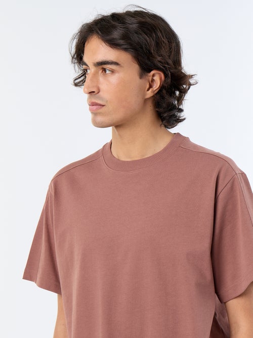 Effen T-shirt met korte mouwen, comfort fit/oversized - Kiabi