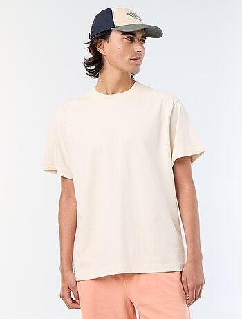 Effen T-shirt met korte mouwen, comfort fit/oversized