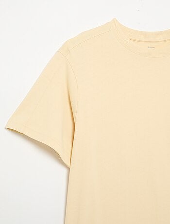 Effen T-shirt met korte mouwen, comfort fit/oversized