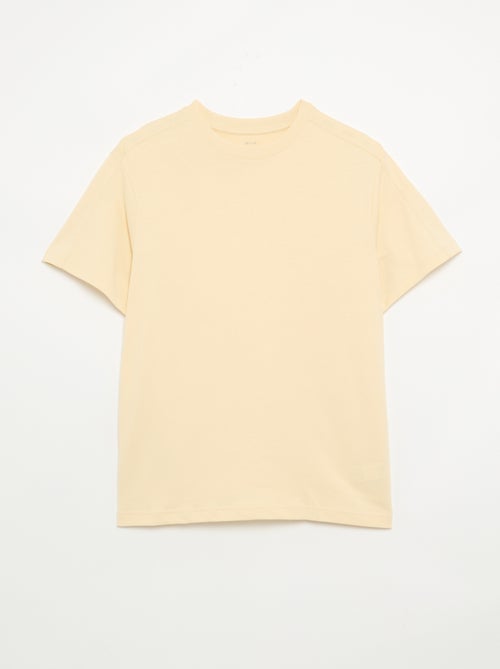 Effen T-shirt met korte mouwen, comfort fit/oversized - Kiabi