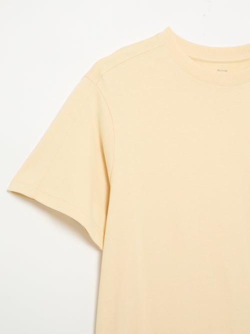 Effen T-shirt met korte mouwen, comfort fit/oversized - Kiabi
