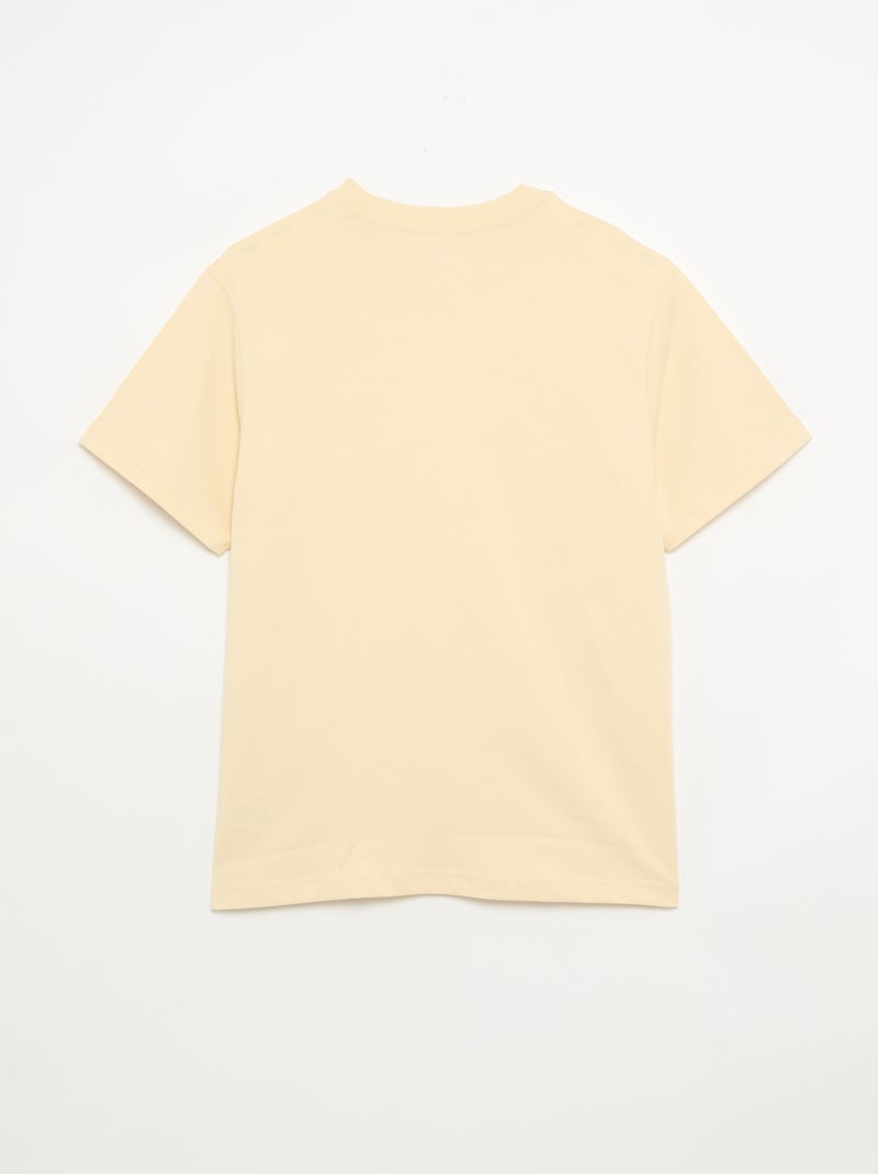 Effen T-shirt met korte mouwen, comfort fit/oversized Geel - Kiabi