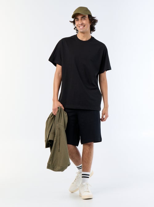Effen T-shirt met korte mouwen, comfort fit/oversized - Kiabi
