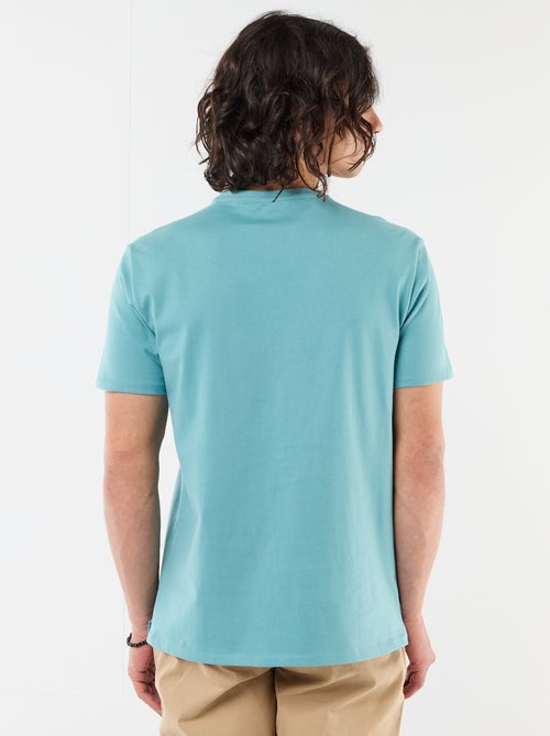 Effen T-shirt met korte mouwen en borduursel - Kiabi