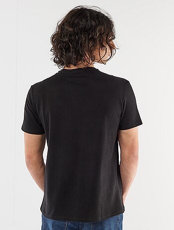 Effen T-shirt met korte mouwen en borduursel