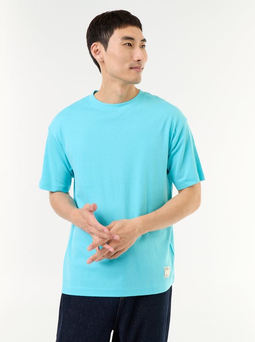 Effen T-shirt met korte mouwen en ronde hals - Kiabi