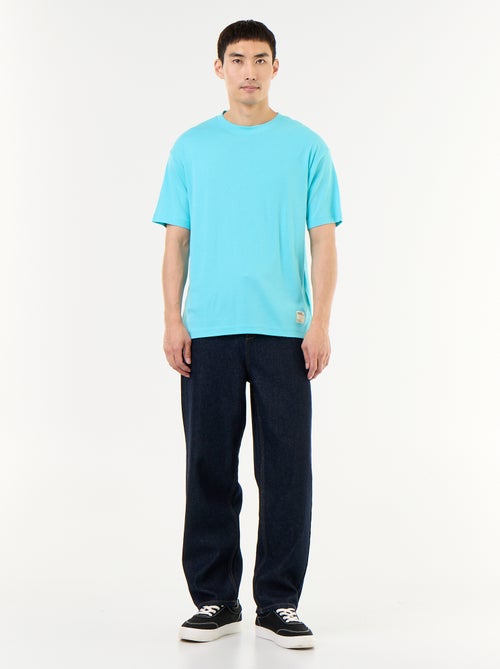 Effen T-shirt met korte mouwen en ronde hals - Kiabi