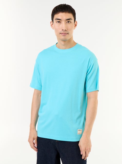 Effen T-shirt met korte mouwen en ronde hals - Kiabi